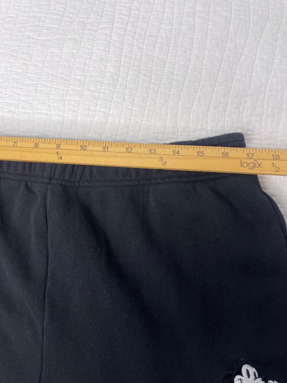 Disney Mickey Mouse Black Joggers Sweatpants Embroidered Size XL - Picture 11 of 11